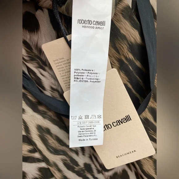 NEW ROBERTO CAVALLI BEACHWEAR GHEPARDPRINT SKIRT IN XS M NWT - Picture 6 of 7